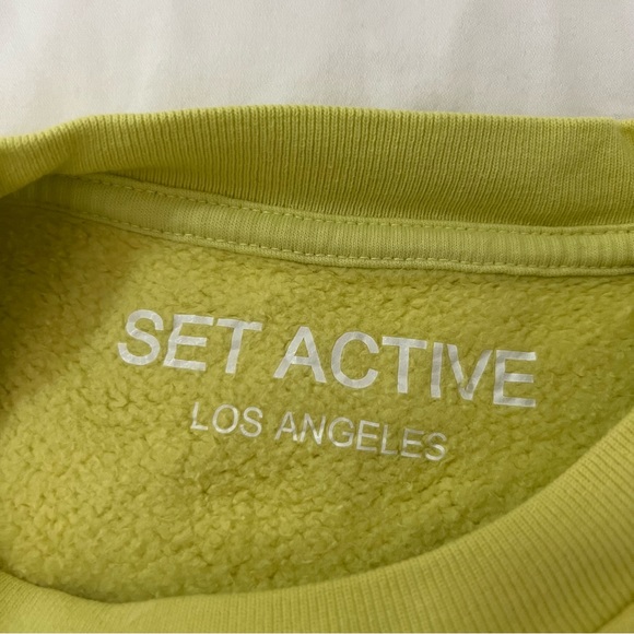 New! SET ACTIVE Sweat Set in Highlighter. Size Small. - Picture 8 of 9